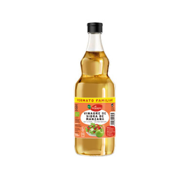 Vinagre de sidra de manzana sin filtrar bio 75 cl - fermentación natural