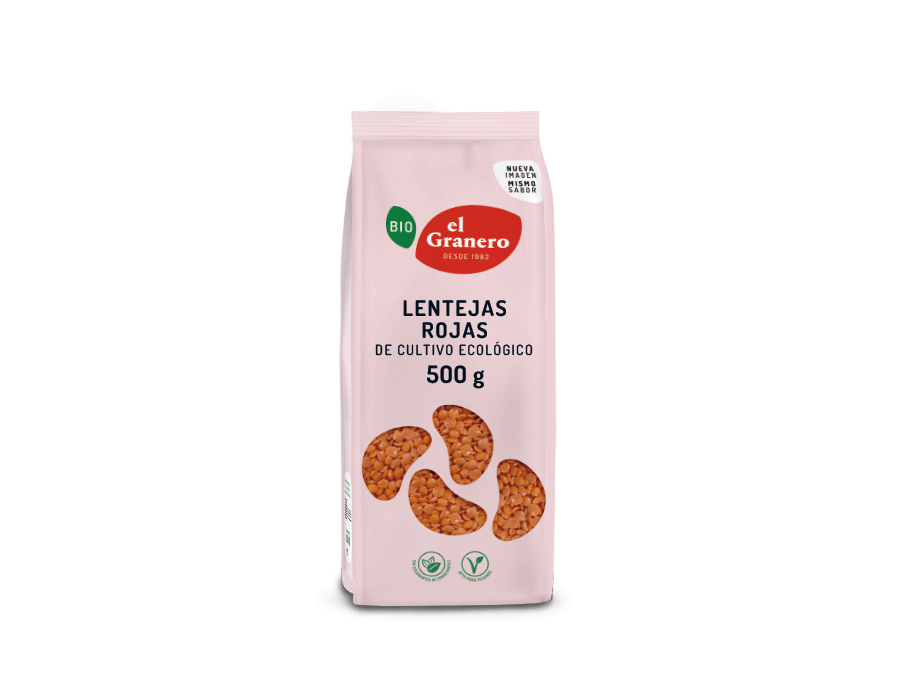 Lentejas Rojas Bio, 500 g - El Granero