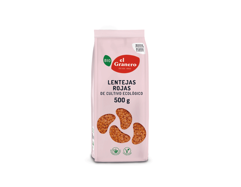 Lentejas Rojas Bio, 500 g - El Granero