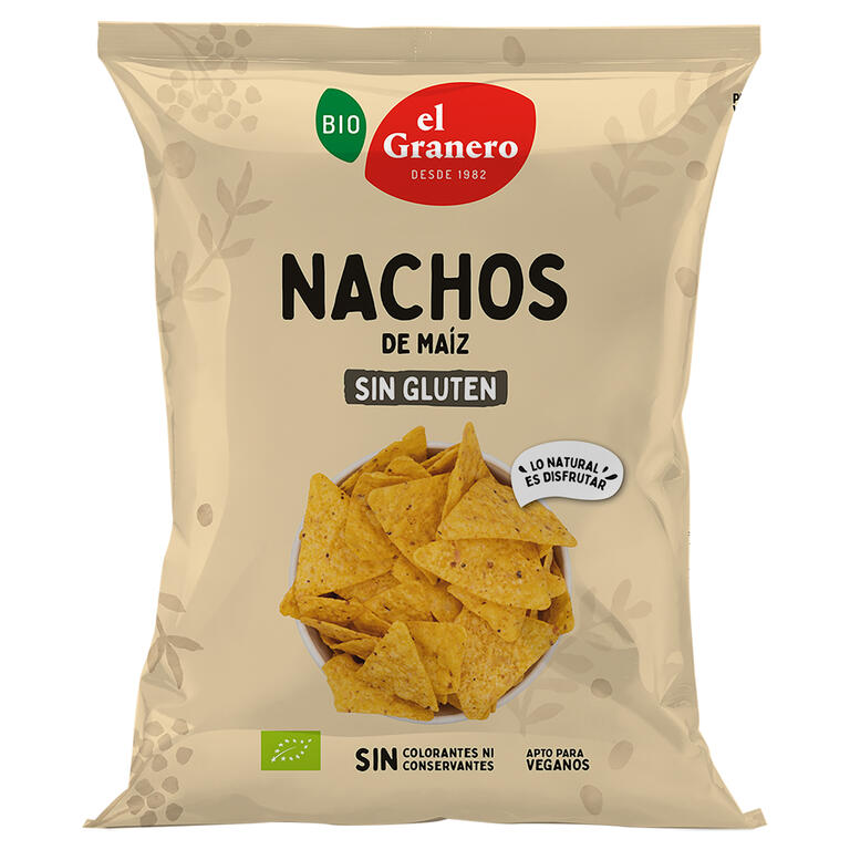 Nachos Bio de maíz ecológicos, 125 g - El Granero