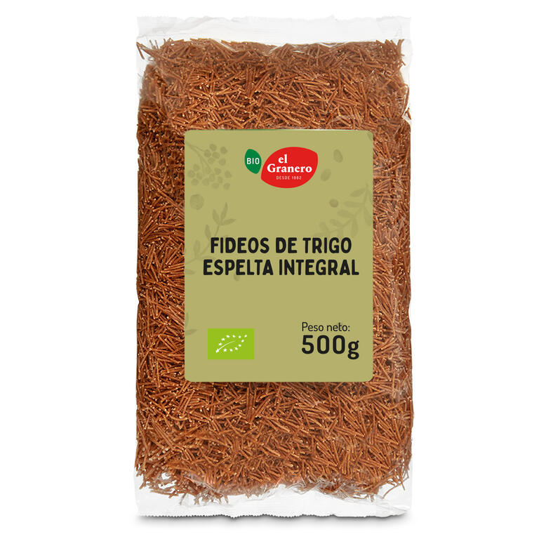 Fideos de Trigo Espelta Integral Bio, 500 g - El Granero