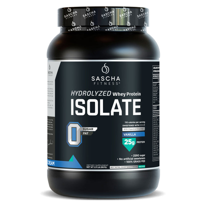 Proteína Whey Isolate hidrolizada sabor vainilla Sascha Fitness