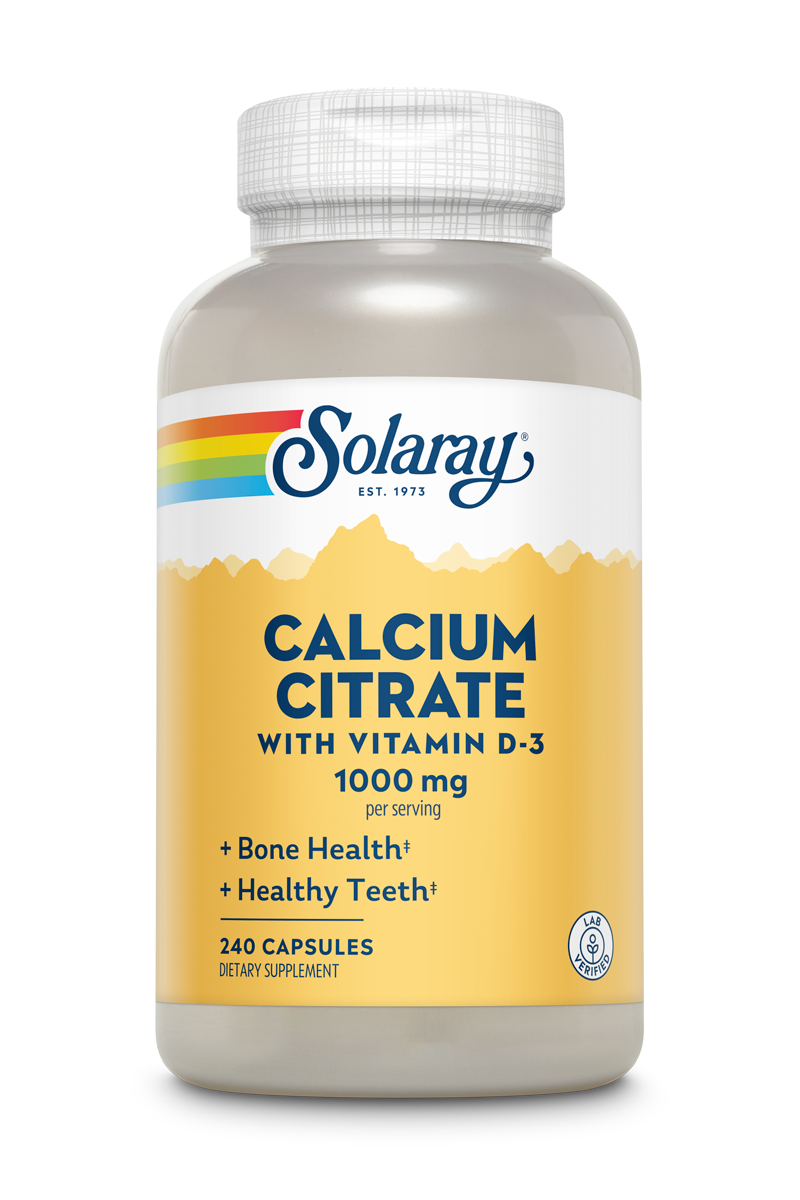 Solaray Calcium Citrate with Vitamin D-3 - 240 Capsules