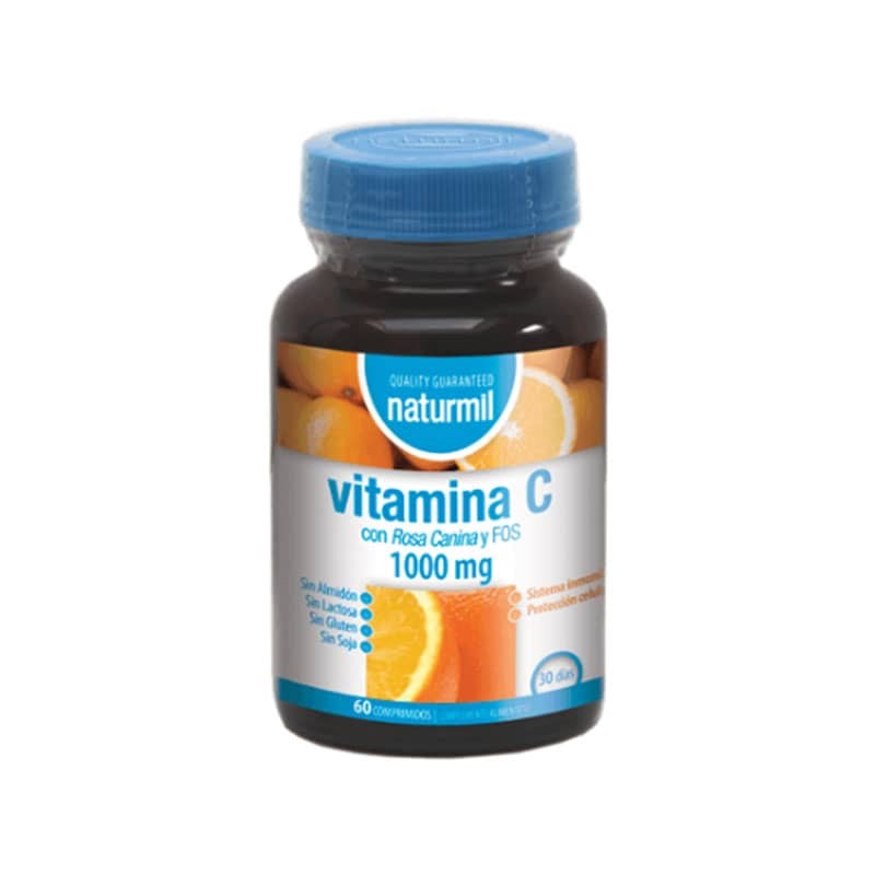 Naturmil Vitamina C + Rosa Canina + FOS 1000 mg 60 comp