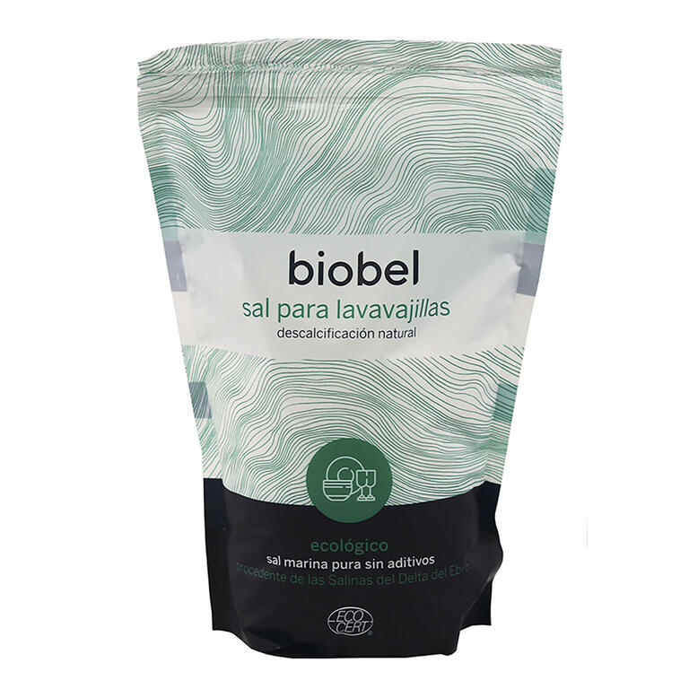 Sal lavavajillas ecológica Biobel 2 kg, sal marina pura para lavavajillas automático