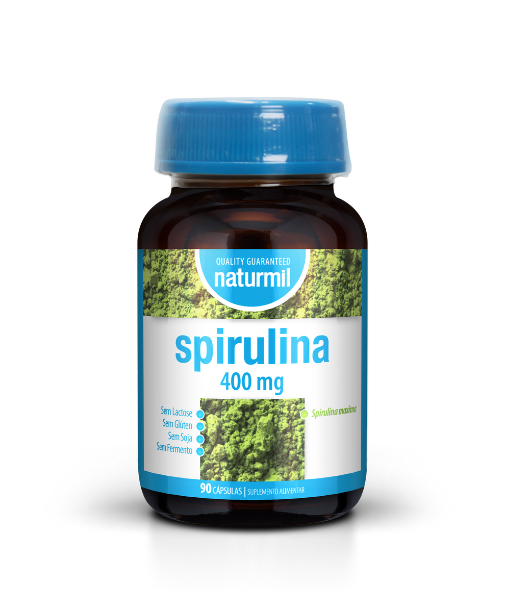 Spirulina 400mg 90 Capsules - Naturmil | CrisDietética-Suplementos Online