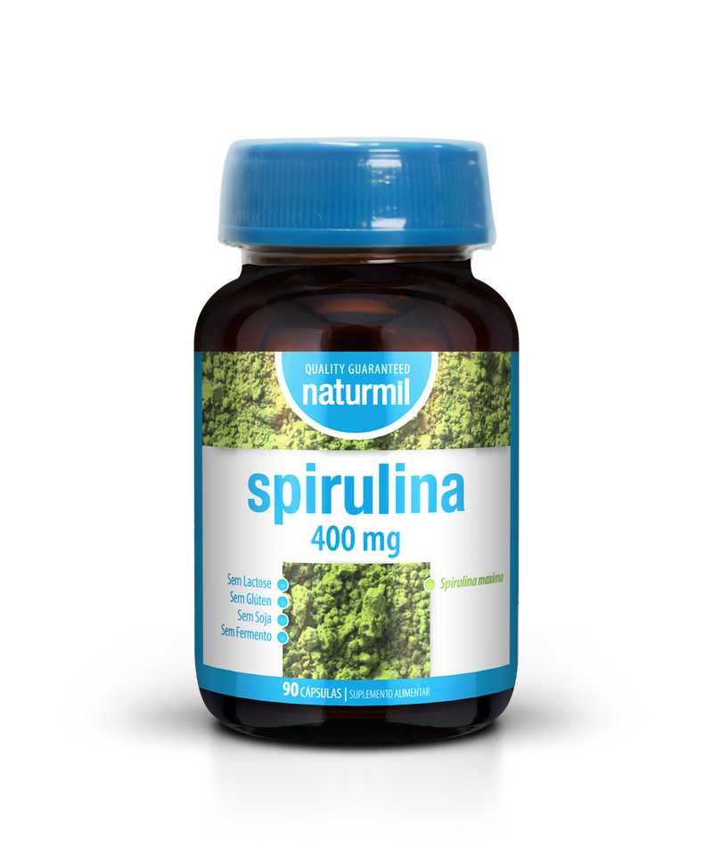 Spirulina 400mg 90 Capsules - Naturmil | CrisDietética-Suplementos Online