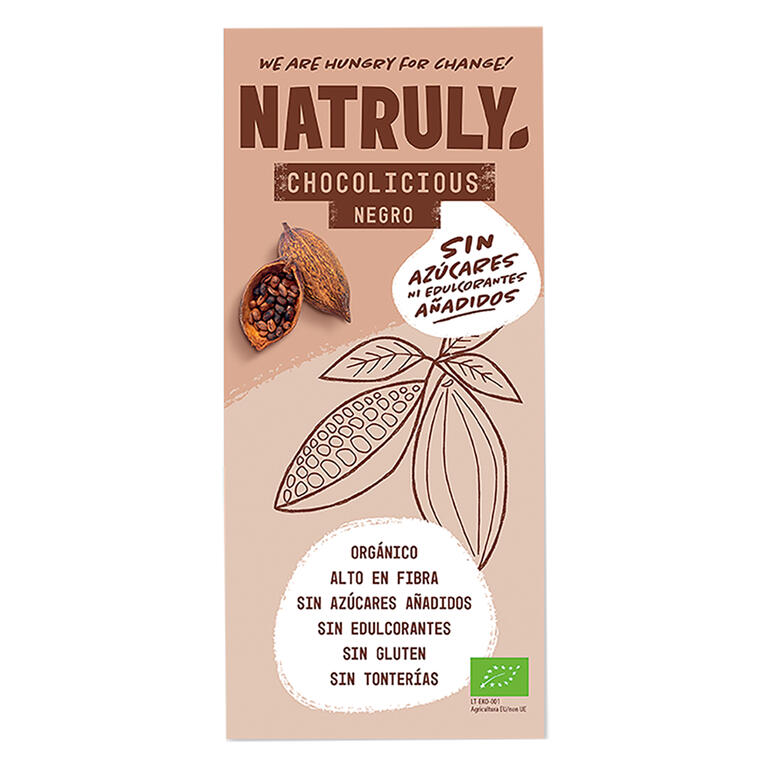 Chocolate negro bio 85 g - tableta de cacao intenso apta para veganos