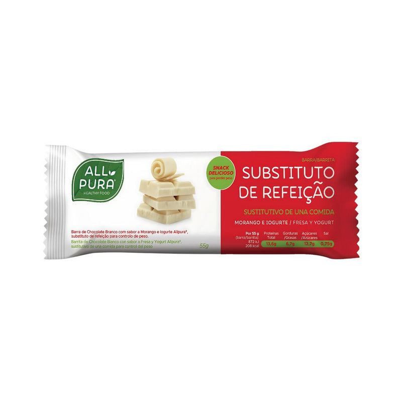 Barrita Sustitutiva de Comida Fresa y Yogurt de All Pura