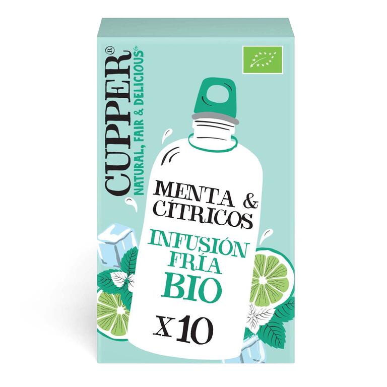 Cupper Infusión Fría de Menta y Cítricos Bio, 10 bolsitas