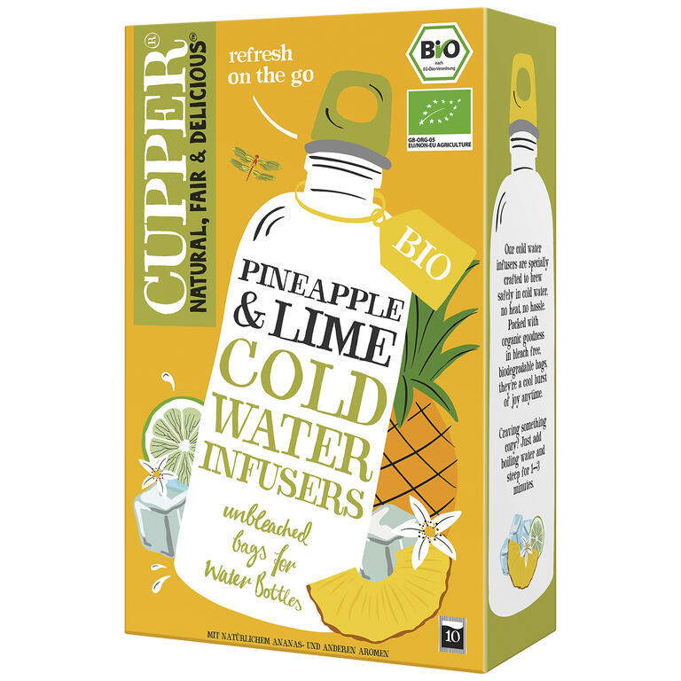 Infusión fría piña y lima bio Cupper 10 bolsas