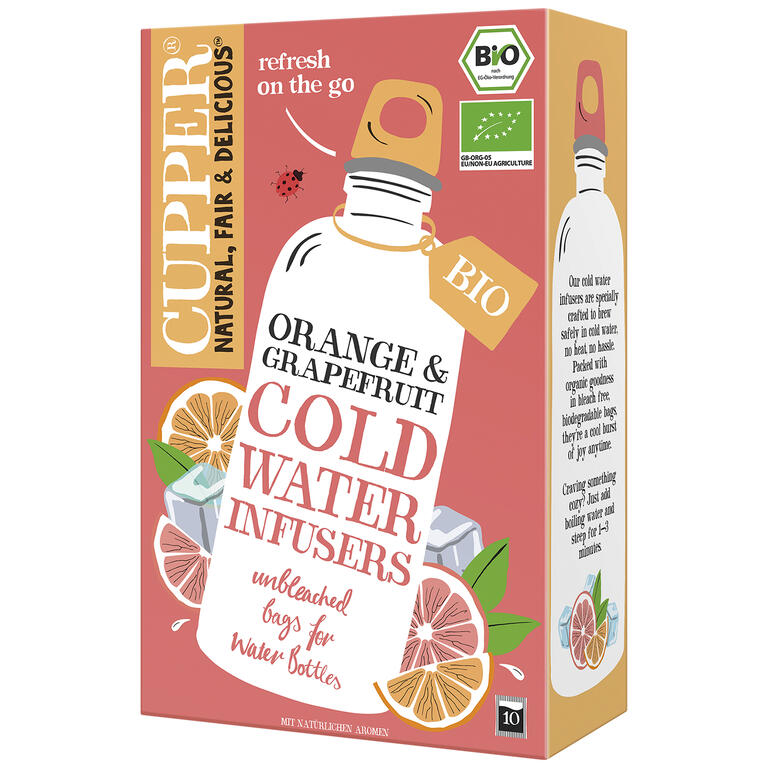 Cupper Infusión Fría de Naranja y Pomelo Bio, 10 bolsitas