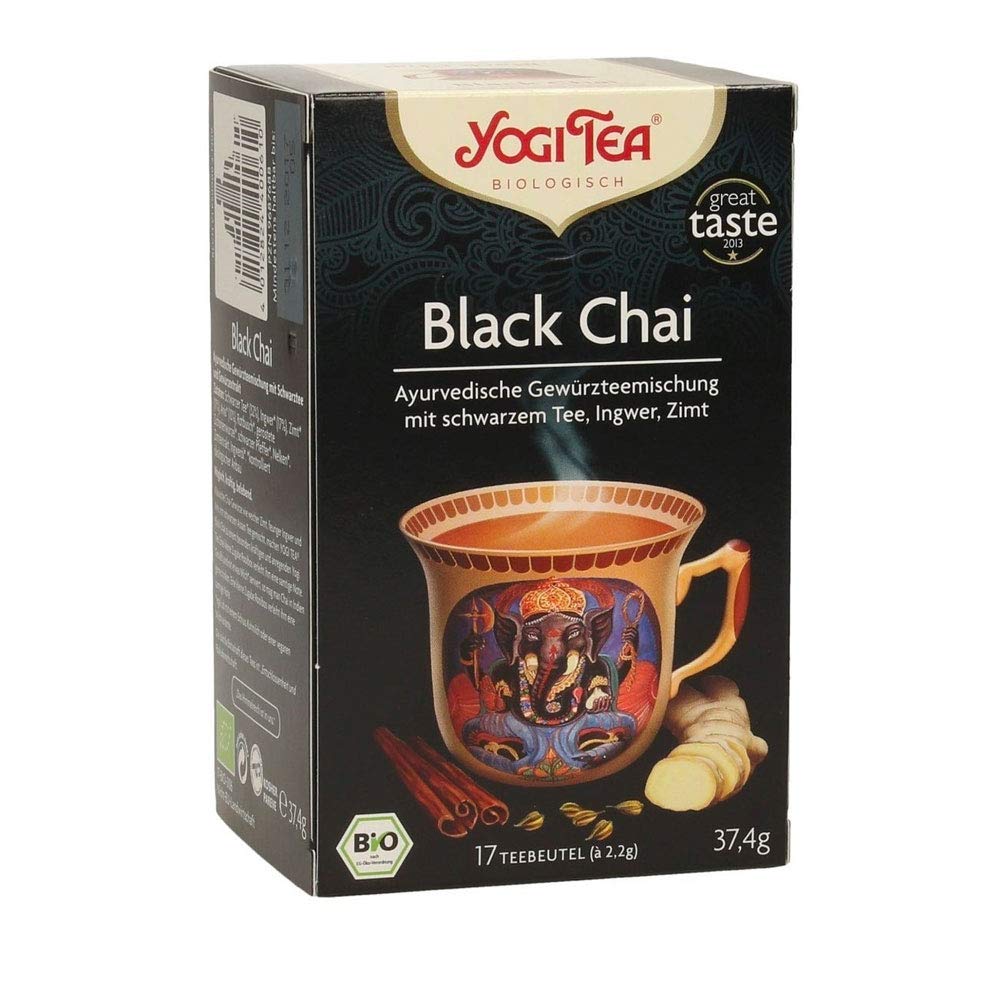 Amazon.com : YOGI TEA Organic Black Chai Tea, 17 CT : Herbal Teas : Grocery  & Gourmet Food
