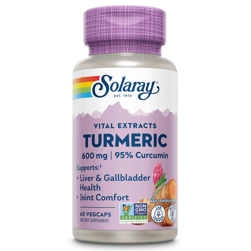 Amazon.com: SOLARAY Turmeric Supplement 600mg - Turmeric Root with 95%  Curcumin - Joint Support ...
