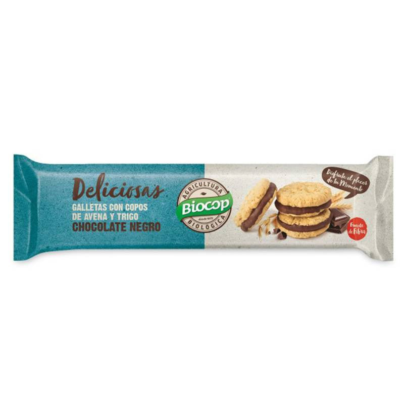 Galleta Deliciosas Rellena Choco Negro Biocop 150 g