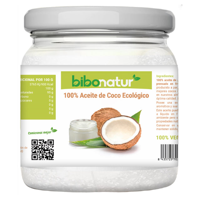 Aceite de Coco Extra Virgen Eco 500ml de Bibonatur