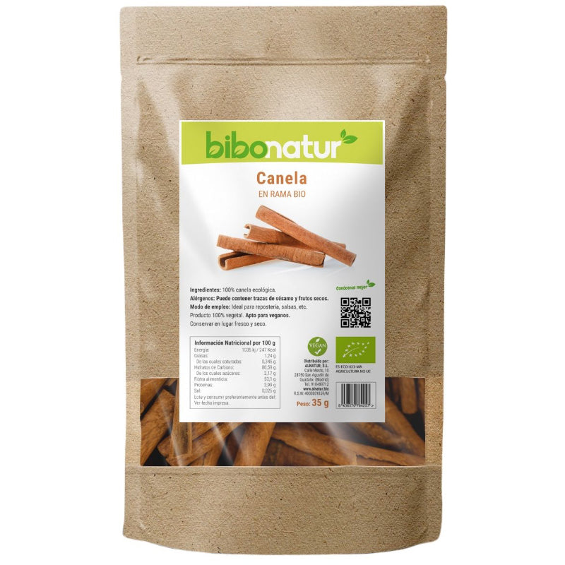 Canela en Rama Bio 35 g de Bibonatur