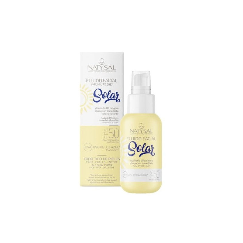 Fluido Facial Solar Invisible Water Resistant FPS50 de Natysal