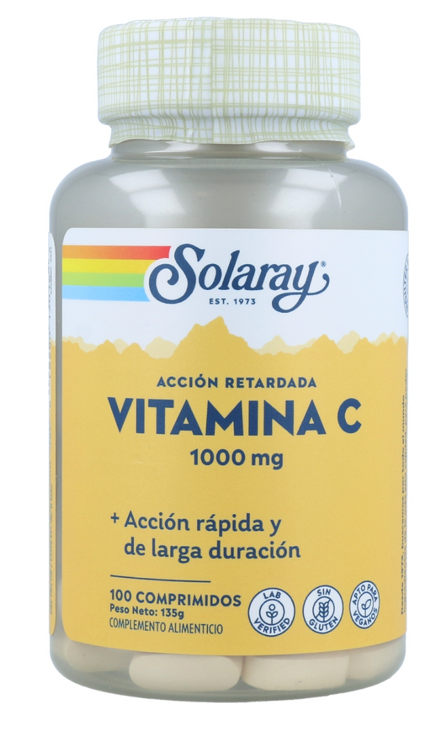 Vitamina C 1.000 mg - Acción Retardada · Solaray · 100 comprimidos –  Herbolario Salud Natural