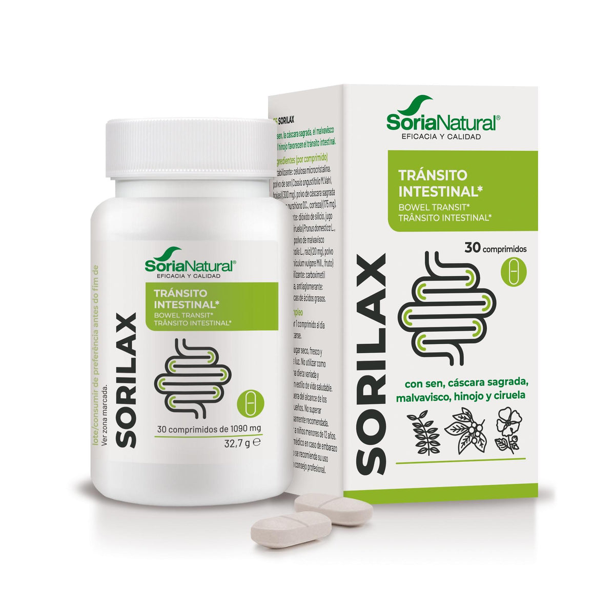 Sorilax Soria Natural tránsito intestinal estreñimiento cápsulas