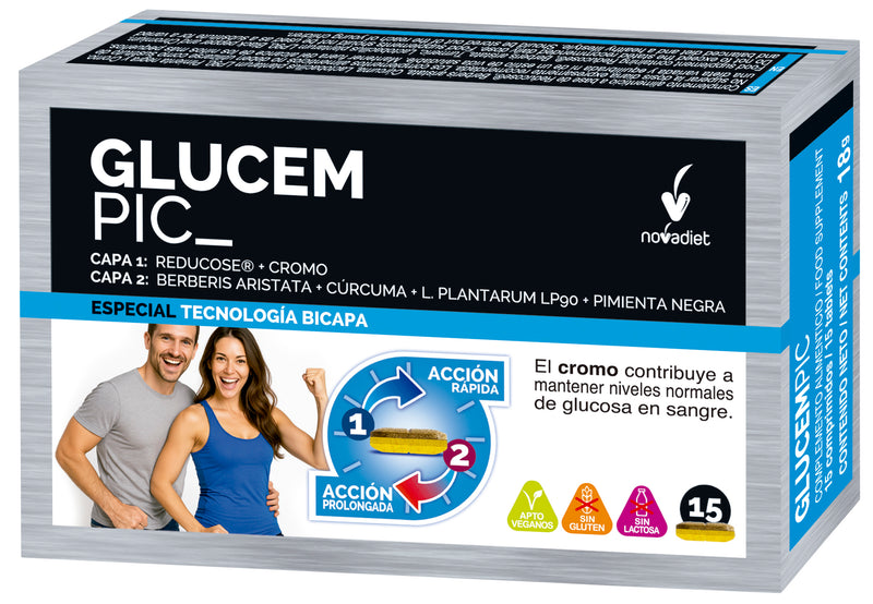 Glucempic Novadiet 15 comprimidos berberina control de peso