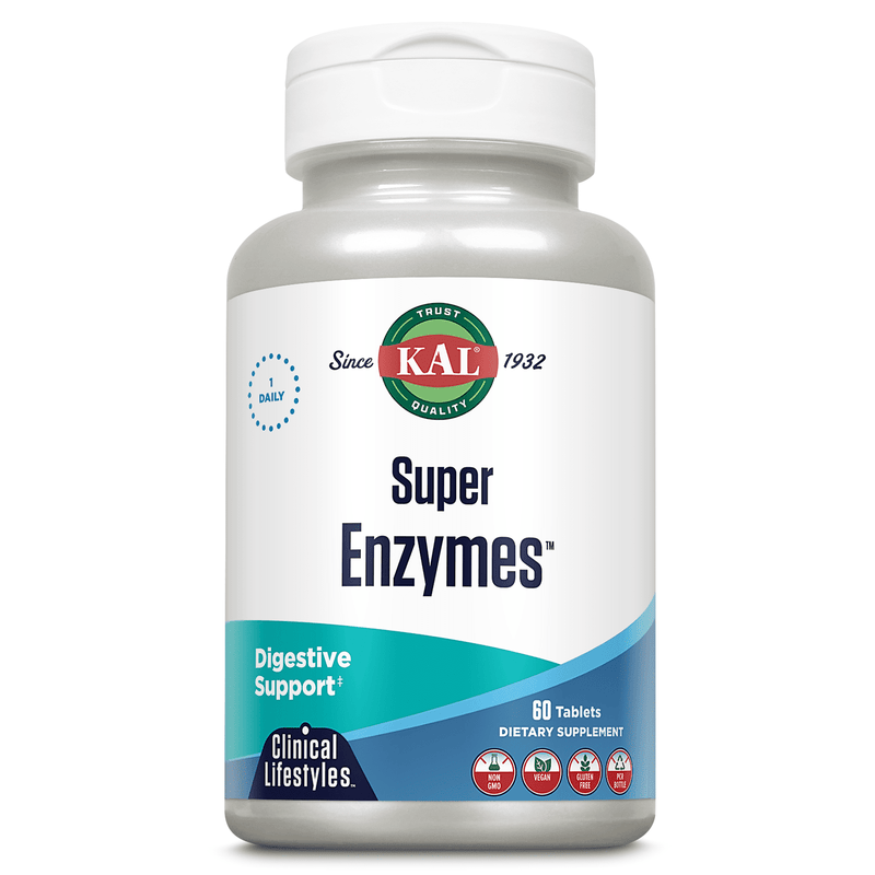 KAL Super Enzymes | Healthy Digestive Support | Digestive Enzymes and Herbs  in Bi-Layer/Extended...
