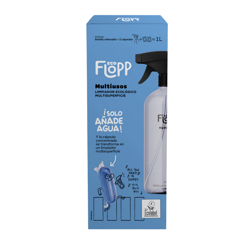 Pulverizador Multiusos Eco con 2 Cápsulas de FLOPP