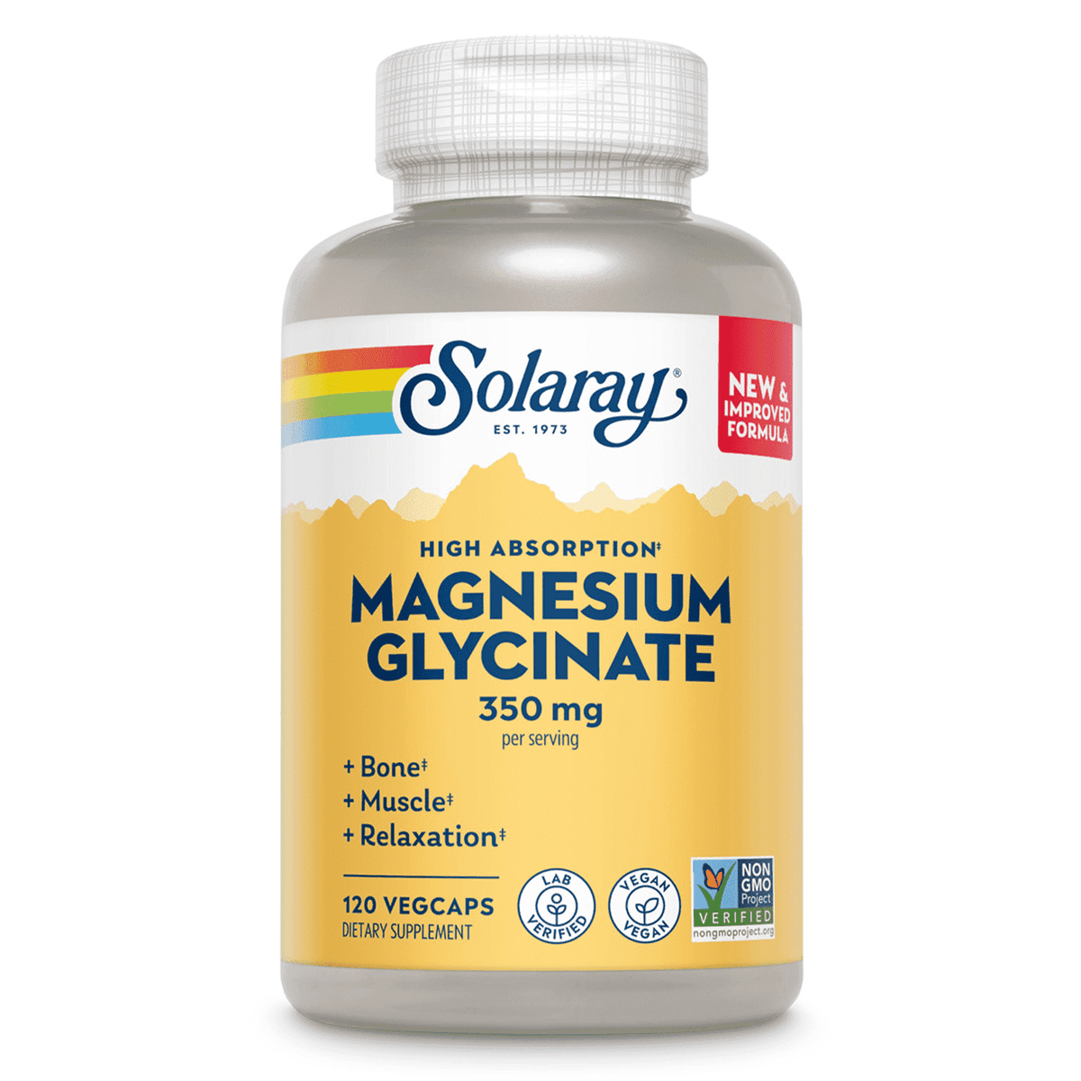 Solaray Magnesium Glycinate, Healthy Relaxation, Muscle and Bone Support, 120  VegCaps - Walmart.com