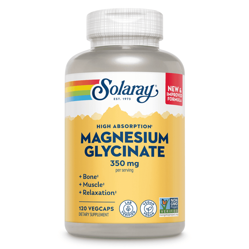 Solaray Magnesium Glycinate, Healthy Relaxation, Muscle and Bone Support, 120  VegCaps - Walmart.com
