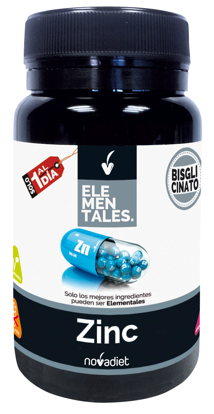 Zinc Novadiet Elementales 60 cápsulas bisglicinato de cinc
