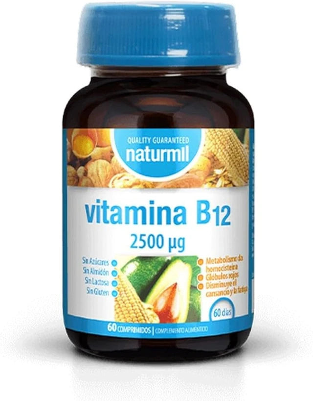 Naturmil Vitamina B12 2500mg 60 Tablets | Epharmadora