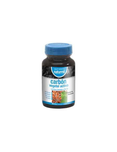 Carbón Vegetal Activado Compuesto | Naturmil | 45 Cápsulas | Vitasanis