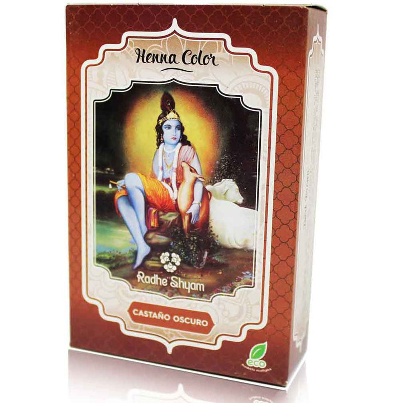Henna Castaño Oscuro 100g | Tinte Vegetal Radhe Shyam