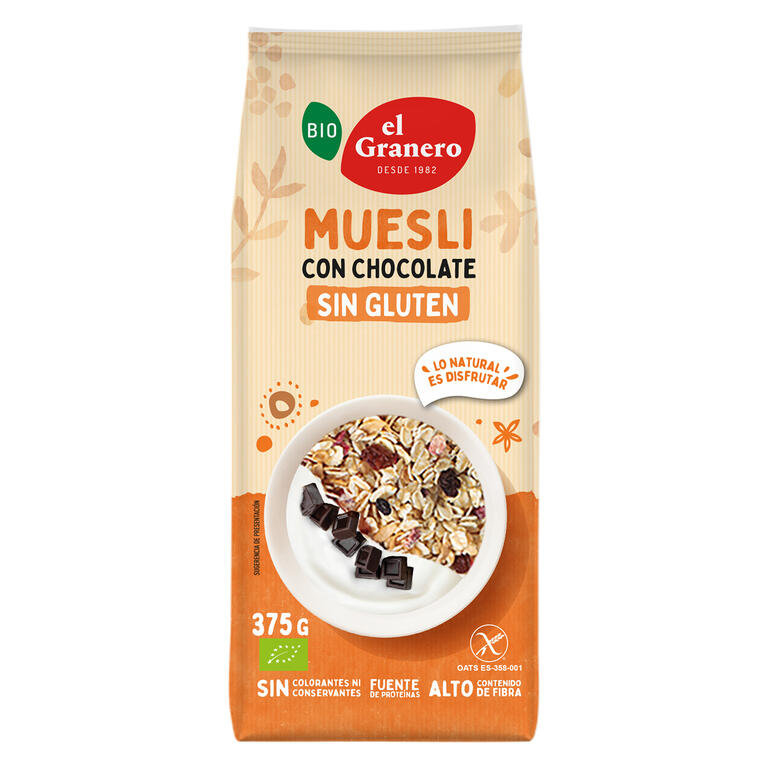 Muesli Chocolate sin Gluten de El Granero