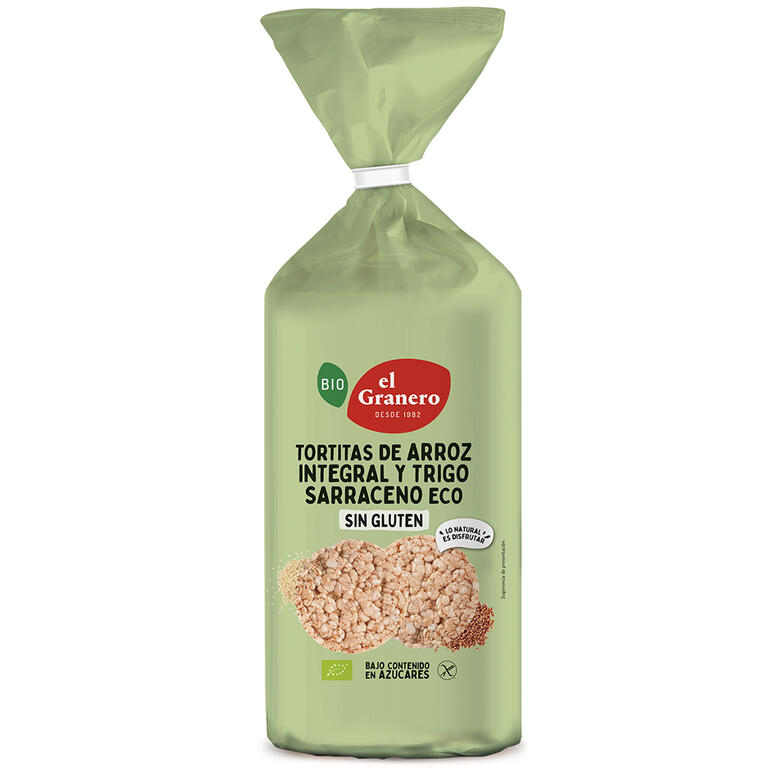 Tortitas de Arroz y Trigo Sarraceno Sin Gluten Bio 115 g de El Granero