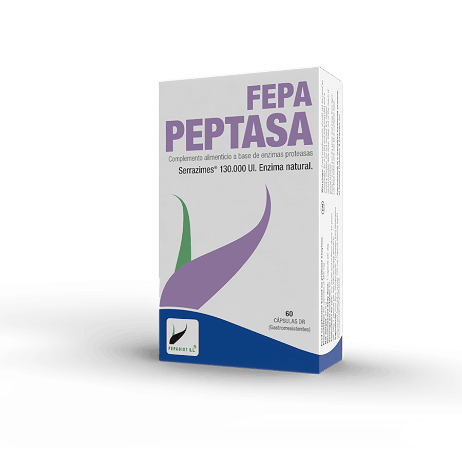 Fepa Peptasa 130000 UI Serrazimes enzimas proteolíticas 60 cápsulas gastrorresistentes