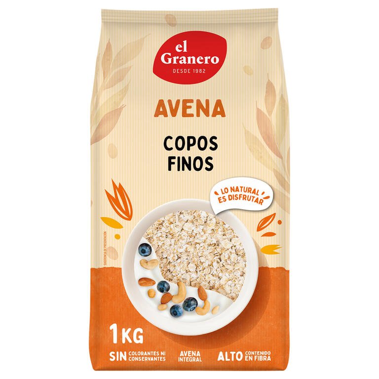 Copos Finos de Avena Integral 1 kg de El Granero